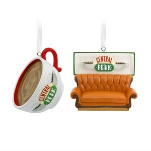 Hallmark Friends Central Perk Coffee Cup and Couch Ornaments